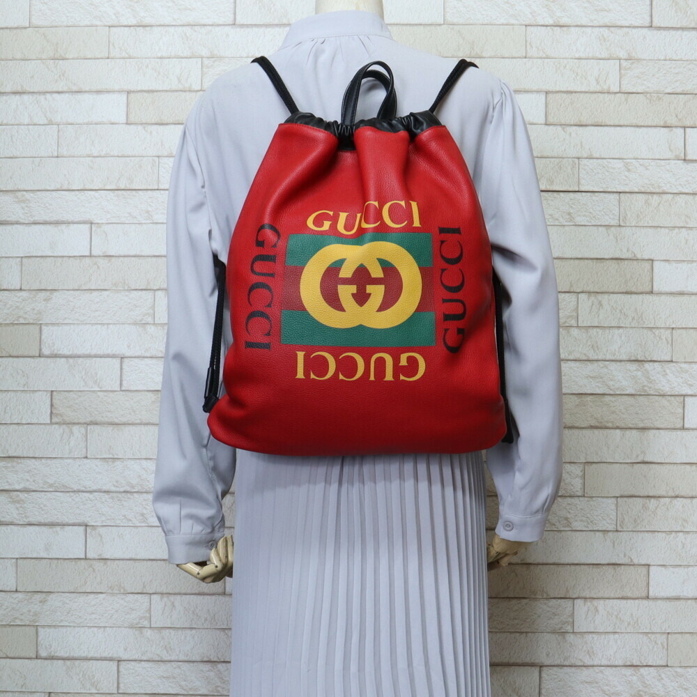 Gucci Drawstring Logo Rucksack Backpack Black - image 2